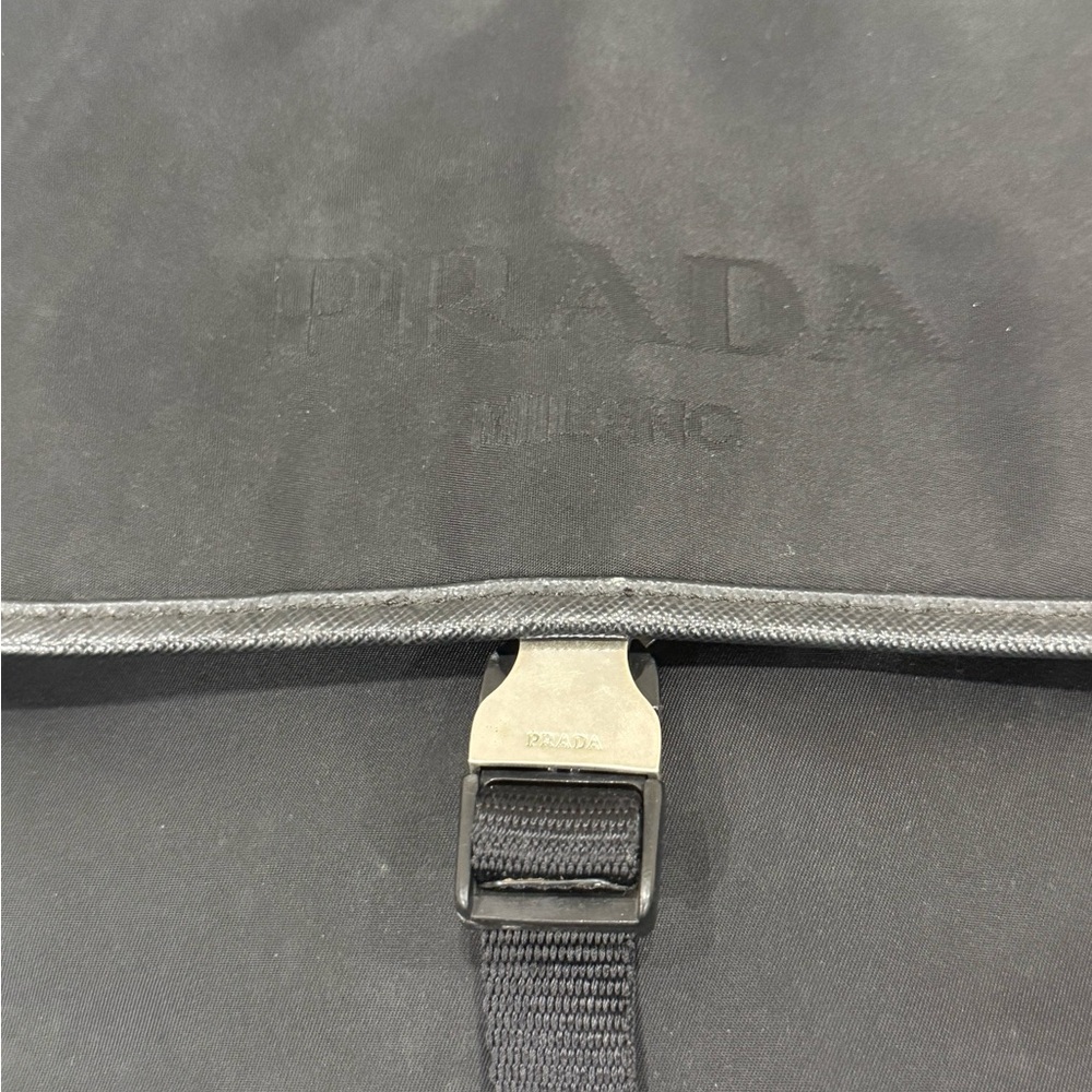 Prada Enameled Metal Triangle Messenger Bag - Picture 11 of 16